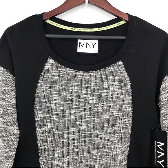Marc New York Performance Black Marled Knit Pullover- NEW - Picture 5 of 11